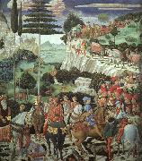 Benozzo Gozzoli Procession of the Magus Melchoir oil painting